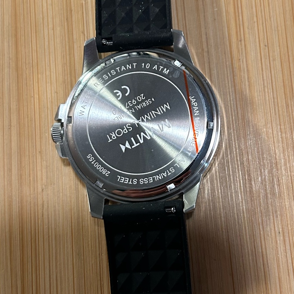 MVMT MARINE SPORT WATCH WITH 45.5MM BLACK FACE & BLACK SILICONE BAND - Picture 3 of 7